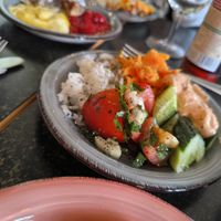 Salat mit Hummus at Hiller in Hannover