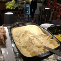 Mango mousse from the buffet  at Hiller in Hannover