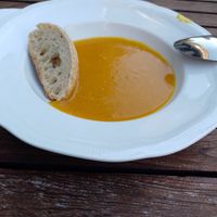 Süßkartoffel-Suppe vom Buffet at Hiller in Hannover