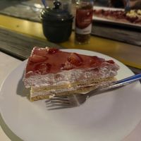 Strawberry whipped cream cake  at Ignaz in Munich