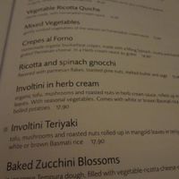 One page of the menu. You can see items and prices. at Prinz Myshkin City in Munich