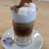 Vegan Latte Machiatto. Best of the best. ;) at CafeBistro Mundial in Hagen