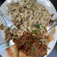 Aubergine and rice  at CafeBistro Mundial in Hagen