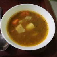 Lentil soup at Govinda I in Budapest