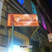 entrance sign at Govinda I in Budapest