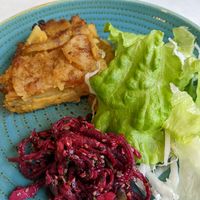 Potato hotpot at Kaffihusid Gardurinn - Ecstasy's Heart-Garden in Reykjavik