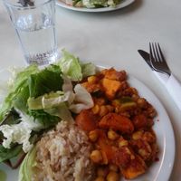 Vegan stew at Kaffihusid Gardurinn - Ecstasy's Heart-Garden in Reykjavik
