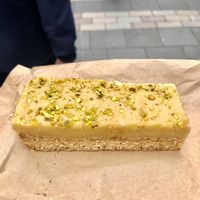 Ginger and pistachio slice   at The Nutmeg in Belfast