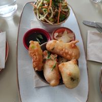 Veggie tempura and small Buddha bowl at Quay Co-op Cafe - Sullivan's Quay in Cork