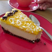 Mango tart (vegan) at Quay Co-op Cafe - Sullivan's Quay in Cork