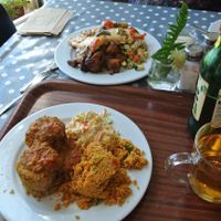 Tasty vegan food and vegan perry! at Quay Co-op Cafe - Sullivan's Quay in Cork