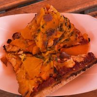 Pumpkin and tofu pizza  at Blazing Salads in Dublin