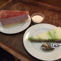 White choc mint and a cheesecake  at Cornucopia in Dublin