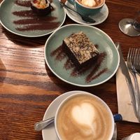 Delicious desserts & coffee   at Cornucopia in Dublin