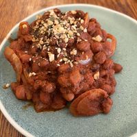 Smoked beans  at Cornucopia in Dublin