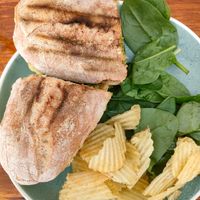 Pesto and feta panini at Cornucopia in Dublin