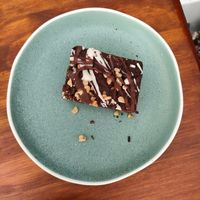 Vegan walnut brownie at Cornucopia in Dublin