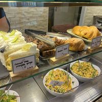 Desert and salads  at Cornucopia in Dublin