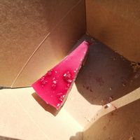 Strawberry cheesecake from the top at Cornucopia in Dublin