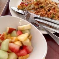 Quiche with two salads at Cornucopia in Dublin