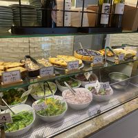 Desserts and salads on restaurant side #Veganuary at Cornucopia in Dublin