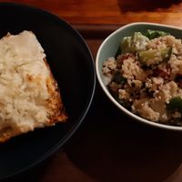 Enchiladas and potato and quinoa salad at Cornucopia in Dublin