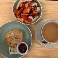 Scone and Overnight Oats at Cornucopia in Dublin