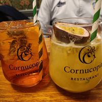 Aperol spritz and passionfruit martini at Cornucopia in Dublin