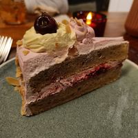 Cherry and almond yoghurt cake at Cornucopia in Dublin