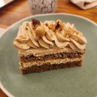 Hazelnut cake...moist, sweet, wonderful at Cornucopia in Dublin
