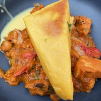 Polenta with jackfruit puttanesca  at Cornucopia in Dublin