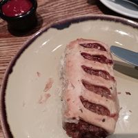 Vegan sausage roll at Cornucopia in Dublin