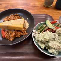 #3 Jackfruit main and potato and Greek salad  at Cornucopia in Dublin