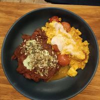 Half 'n' half - tofu plus beans at Cornucopia in Dublin