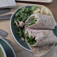 Vegan chicken caesar wrap at Cornucopia in Dublin