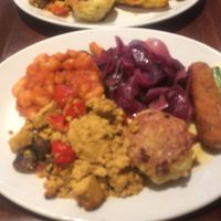  Delicious veg breakfast very hearty and tasty. *I did not eat the butter on my plate * disclaimer  at Cornucopia in Dublin