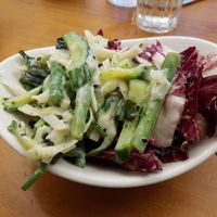 Noodles and black pea salads at Cornucopia in Dublin