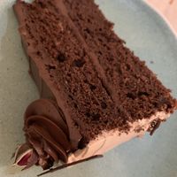 Choc fudge cake  at Cornucopia in Dublin