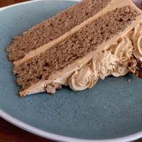 Coffee walnut sponge at Cornucopia in Dublin