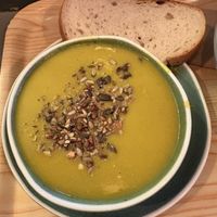 Celeriac soup  at Cornucopia in Dublin