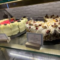 Lemon blackberry sponge and carrot cake  at Cornucopia in Dublin