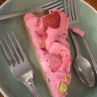 Raspberry tart  at Cornucopia in Dublin