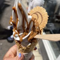 Vegan ice cream with Biscoff topping 🍦   at Cornucopia in Dublin