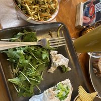 Chicken Caesar wrap and broccoli apple nut salad    at Cornucopia in Dublin