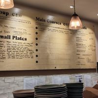 Menu at Cornucopia in Dublin