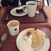 scone and brownie - yum! at Cornucopia in Dublin