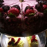 Vegan cake at Cornucopia in Dublin