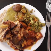 The big plate, with a bit of everything at Govinda's - Aungier St in Dublin