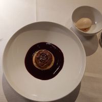 Pastry with Mushroom and Apple, pear Ice Cream at Joia Alta Cucina Naturale in Milan