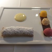 Apple strudel canoli and Gelato  #Veganuary at Joia Alta Cucina Naturale in Milan